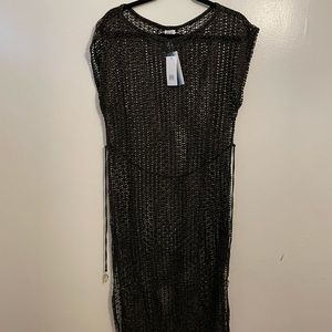 Isabella Rose Women Beach Cover-Up, size M/L, Black and Gold check out images🌺